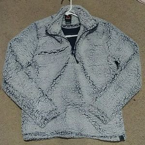 Fluffy quarter zip pull over!